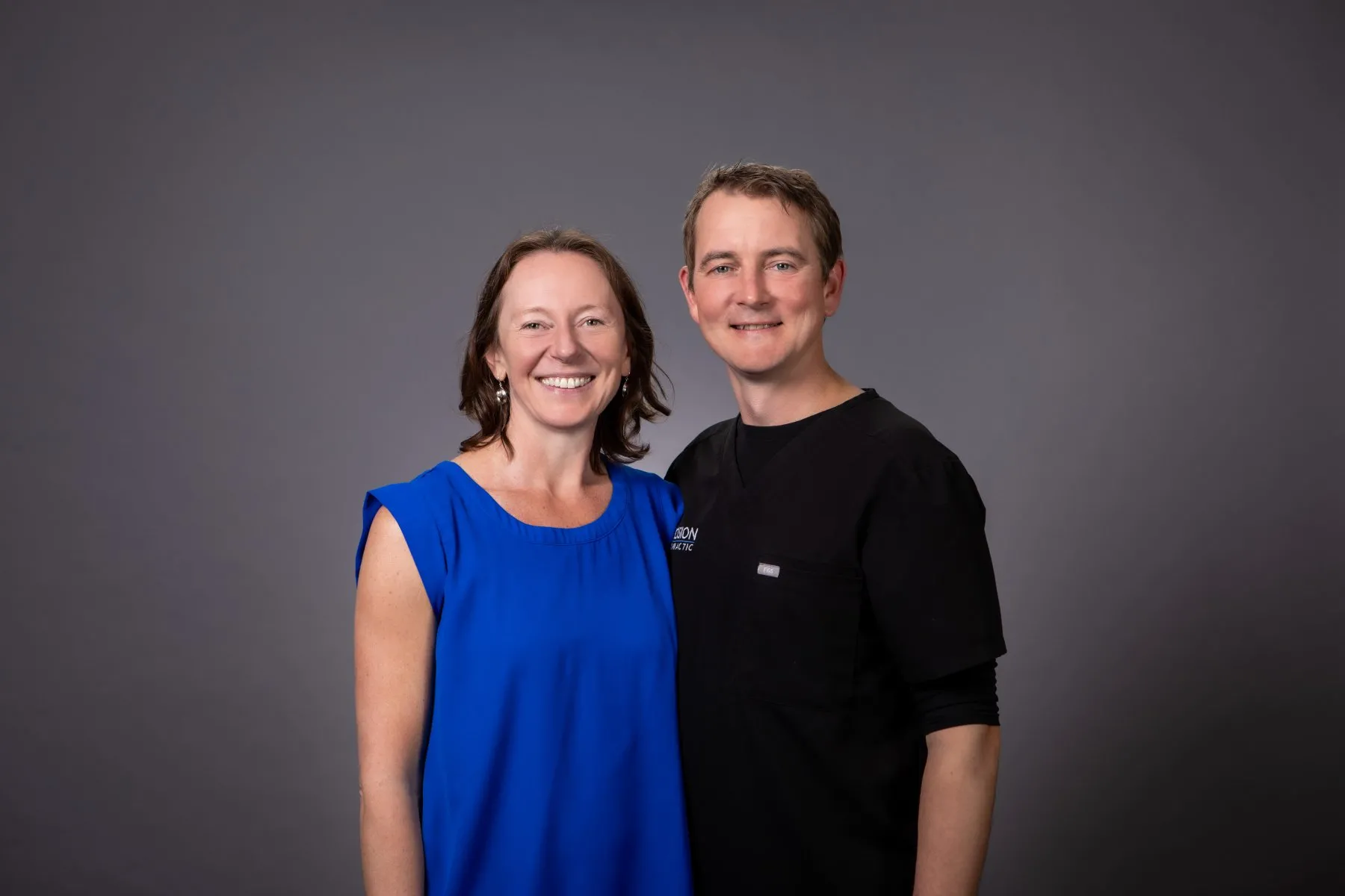 Dr. Andrew McCanse and Dr. Allison Bogan of Precision Chiropractic Vermont.